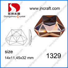 11X14mm Irregular plana cristal Abck pedrería de cristal para decoraciones